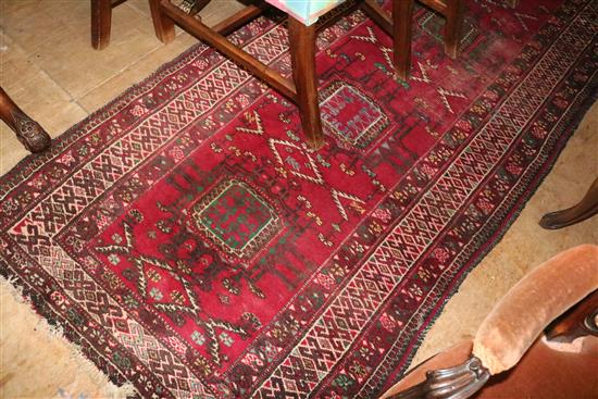 Persian red ground Kazak runner(-)